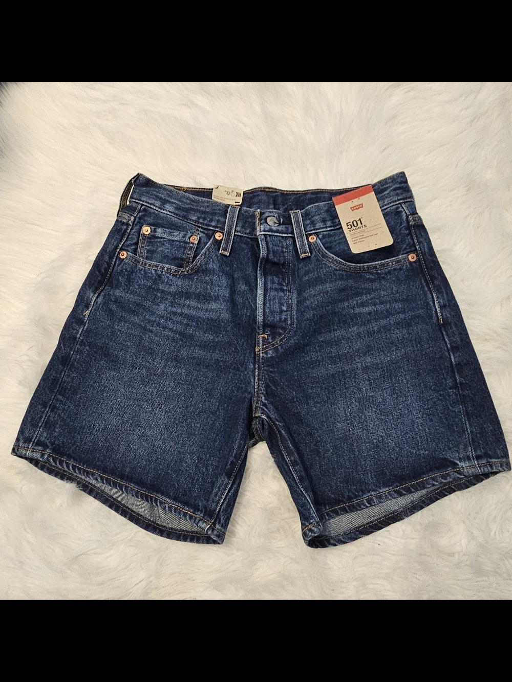 Levi's 501 Classic Dark Wash Denim Shorts
